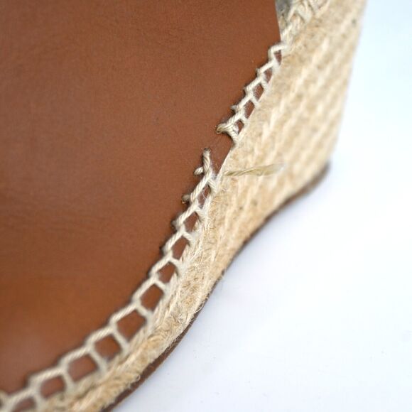 Celine | Tan Leather Espadrille Wedge Sandals Size: 38 - Picture 6 of 16